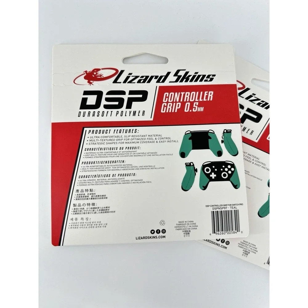 2 Pack Lizard Skins DSP Controller Grip Switch Pro‎ Teal 0.5mm NEW